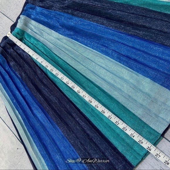 Anthropologie Maeve shimmer color-block ombré pleated skirt *shop@iamwarrior - Picture 8 of 10